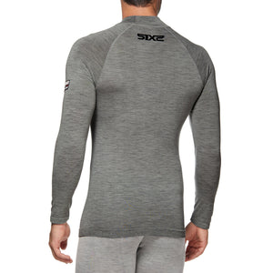 Maglia a maniche lunghe in lana Merino con lupetto