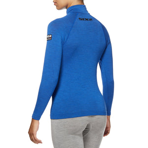 Maglia a maniche lunghe in lana Merino con lupetto e zip