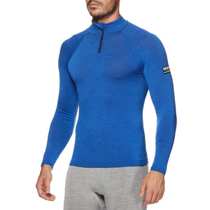 Maglia a maniche lunghe in lana Merino con lupetto e zip