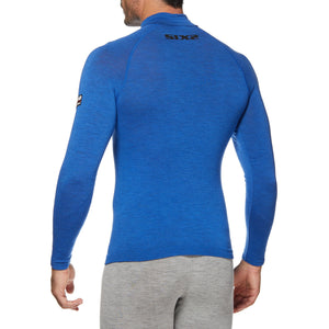 Maglia a maniche lunghe in lana Merino con lupetto e zip