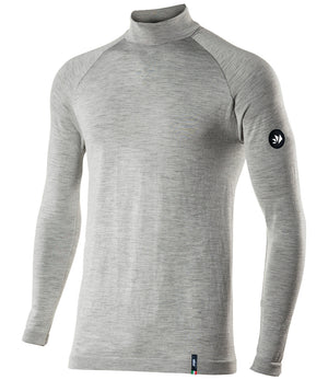 Merino wool long-sleeve mock neck