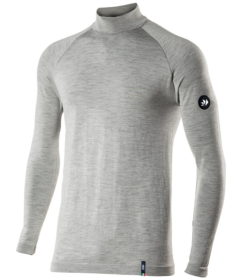 Maglia a maniche lunghe in lana Merino con lupetto