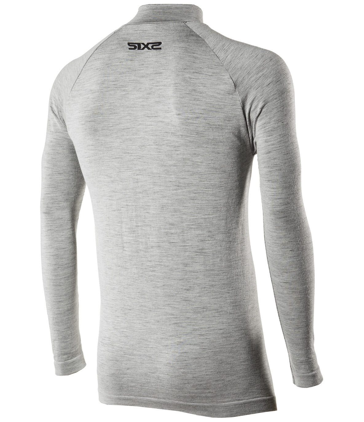Merino Wool Long Sleeve Mock Turtleneck Jersey with Zipper - TS13