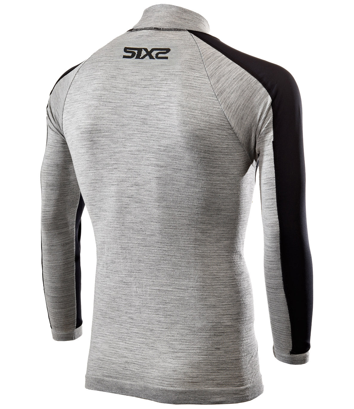 WindShell Merino Wool Full-Front Long Sleeve Mock Turtleneck