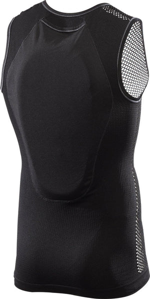 Protective mesh base layer with removable spine protector