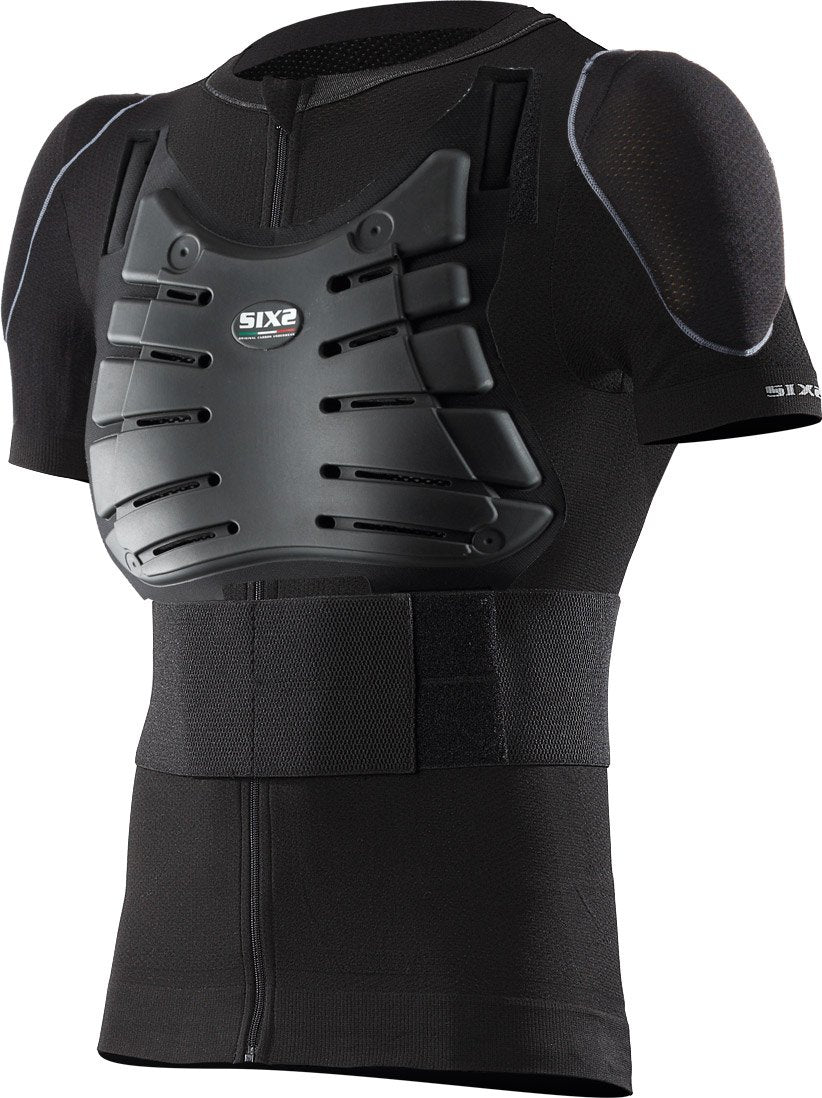 Short-sleeve protective base layer with removable protectors – SIXS