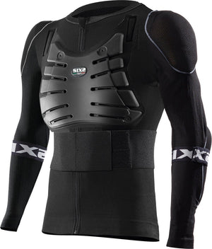 Long-sleeve protective base layer with removable protectors