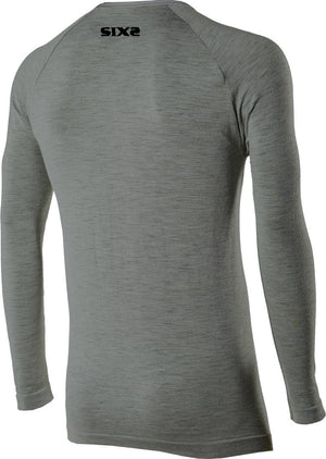 Maglia Henley in lana Merino con bottoncini