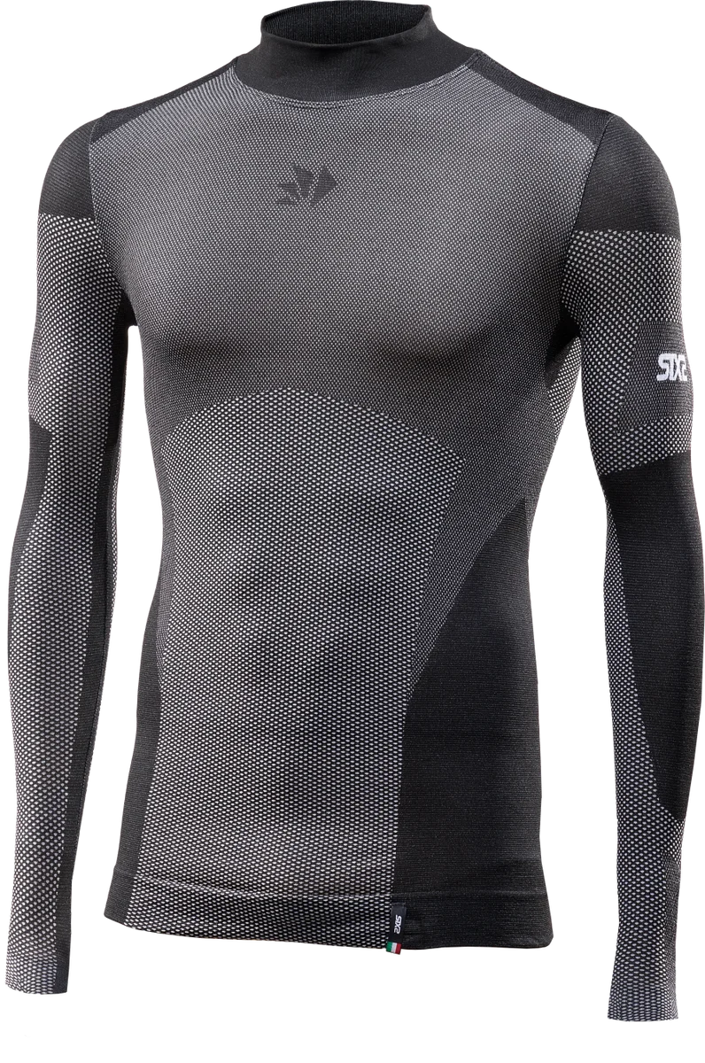 Lightweight long-sleeve mock neck base layer