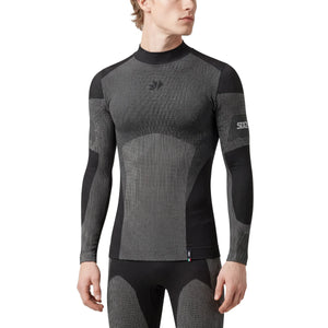 Lightweight long-sleeve mock neck base layer