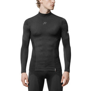 Lightweight long-sleeve mock neck base layer