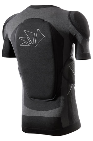 Short-sleeve motorcycle base layer with removable protectors