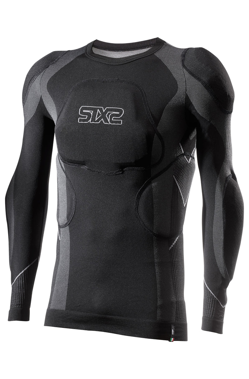 Maglia tecnica a maniche lunghe con protezioni rimovibili