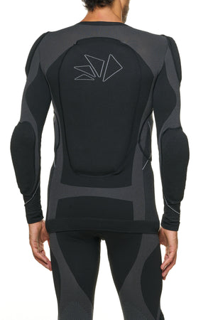 Maglia tecnica a maniche lunghe con protezioni rimovibili