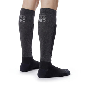 Technical socks with removable shin protection