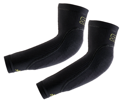 Technical elbow guards with removable protections