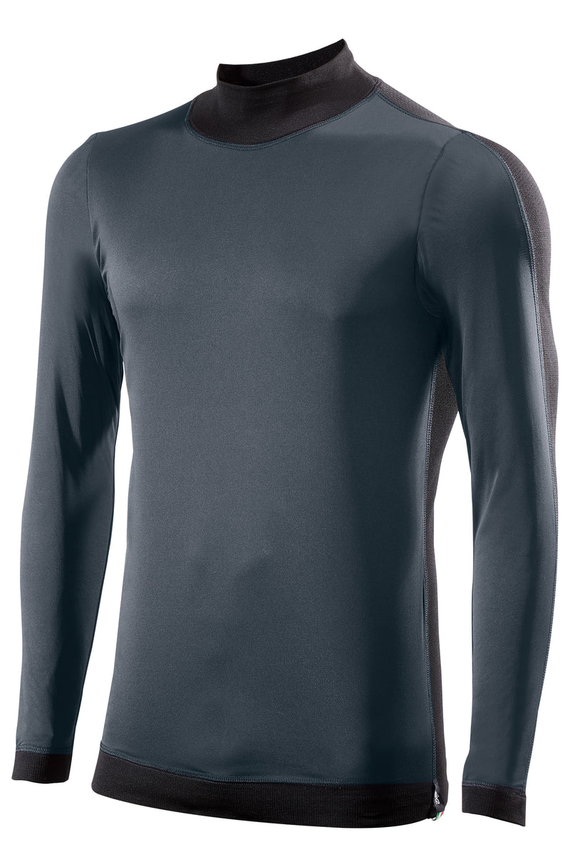 4-season windproof long-sleeve mock neck